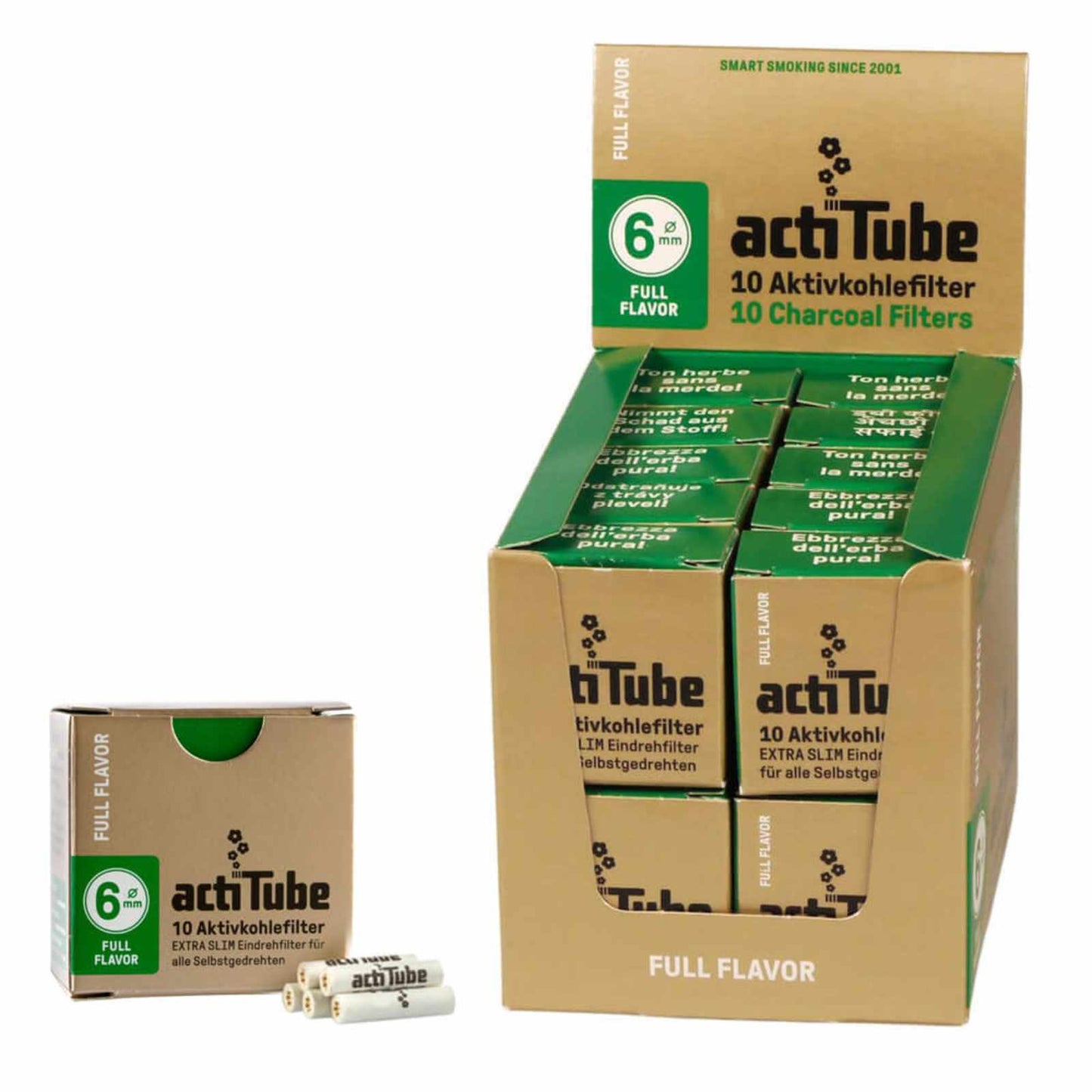 FILTRY UHLÍKOVÉ EXTRA SLIM - 20KS/BOX