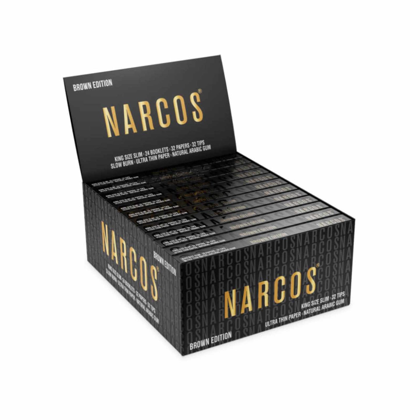 PAPERS + FILTERS NARCOS BROWN EDITION KING SIZE SLIM - 24 PCS/BOX