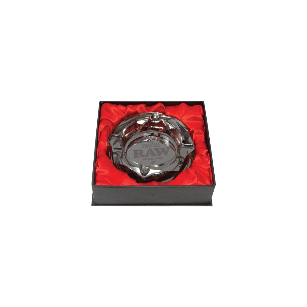 CRYSTAL GLASS ASHTRAY - DARKSIDE - 1 PCS
