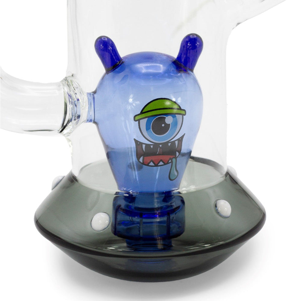 SKLENĚNÝ BONG GRACE GLASS ALIEN SPACESHIP MODRÁ 18 CM - 1 KS