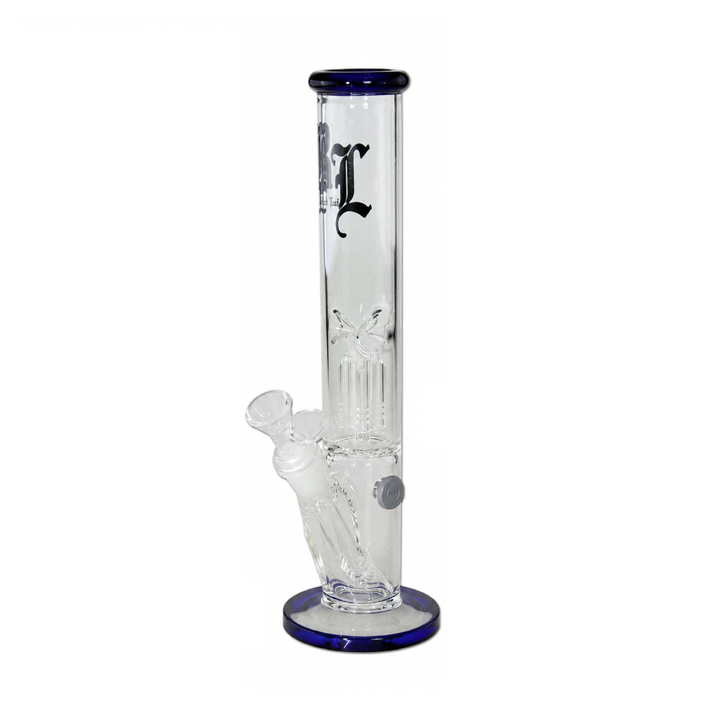 SKLENĚNÝ BONG S PERKOLACÍ 30 CM MODRÝ - 1 KS