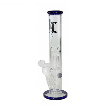 SKLENĚNÝ BONG S PERKOLACÍ 30 CM MODRÝ - 1 KS
