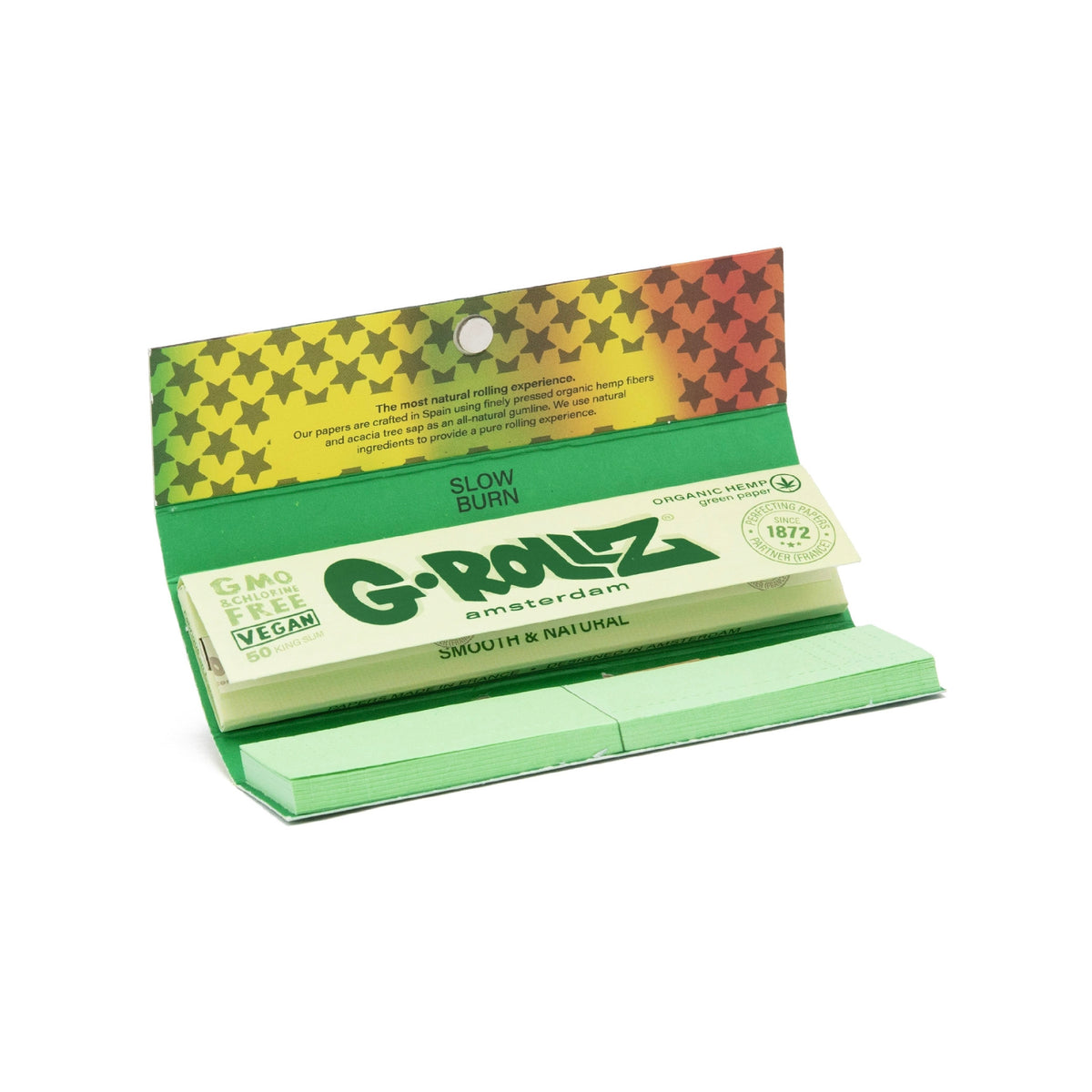 PAPERS + FILTERS REGGAE ORGANIC HEMP KING SIZE SLIM - 24PCS/BOX