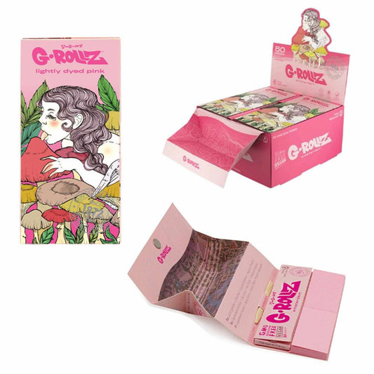 PAPERS + FILTERS + ROLLING TRAY MUSHROOM LADY KING SIZE SLIM - 16PCS/BOX