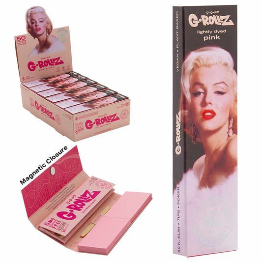 PAPERS + FILTERS FABULOUS FACE PINK KING SIZE SLIM - 24 PCS/BOX