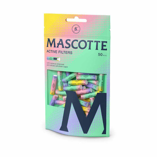 FILTRY UHLÍKOVÉ RAINBOW SLIM - BALENÍ 50 KS - 1 KS