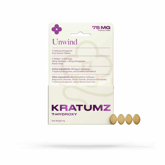7-OH KRATOM PILLS UNWIND - 75 MG - 1 PCS