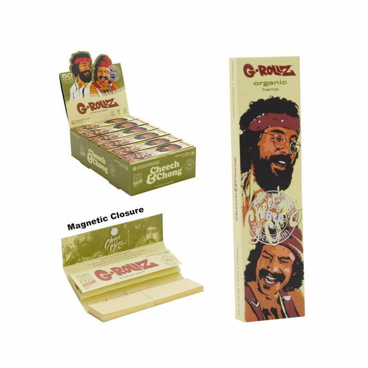 PAPÍRKY + FILTRY CHEECH & CHONG VINTAGE FACES ORGANIC HEMP KING SIZE SLIM - 24KS/BOX