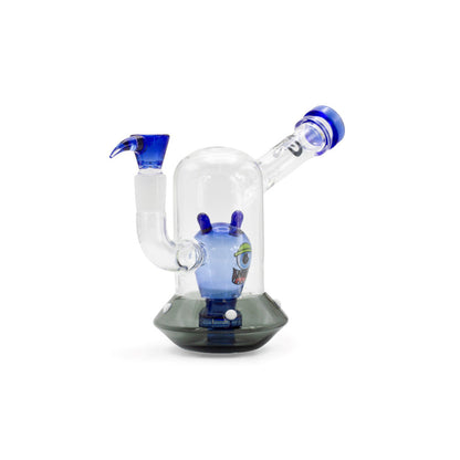 SKLENĚNÝ BONG GRACE GLASS ALIEN SPACESHIP MODRÁ 18 CM - 1 KS