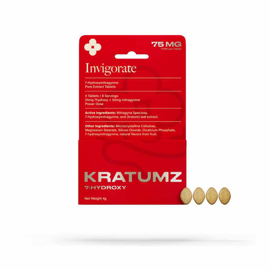 7-OH KRATOM PILLS INVIGORATE - 75 MG - 1 PCS