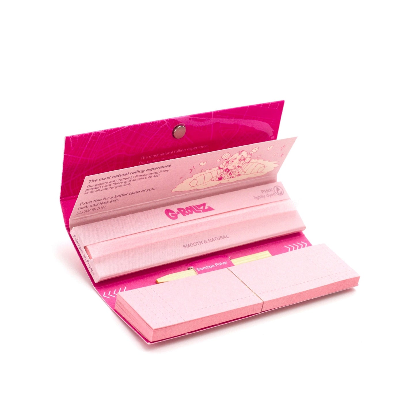 PAPÍRKY + FILTRY LIGHTLY DYED PINK PINK KING SIZE SLIM - 24KS/BOX