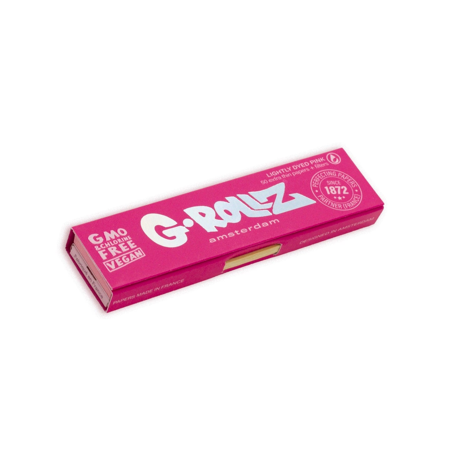 PAPÍRKY + FILTRY LIGHTLY DYED PINK PINK KING SIZE SLIM - 24KS/BOX