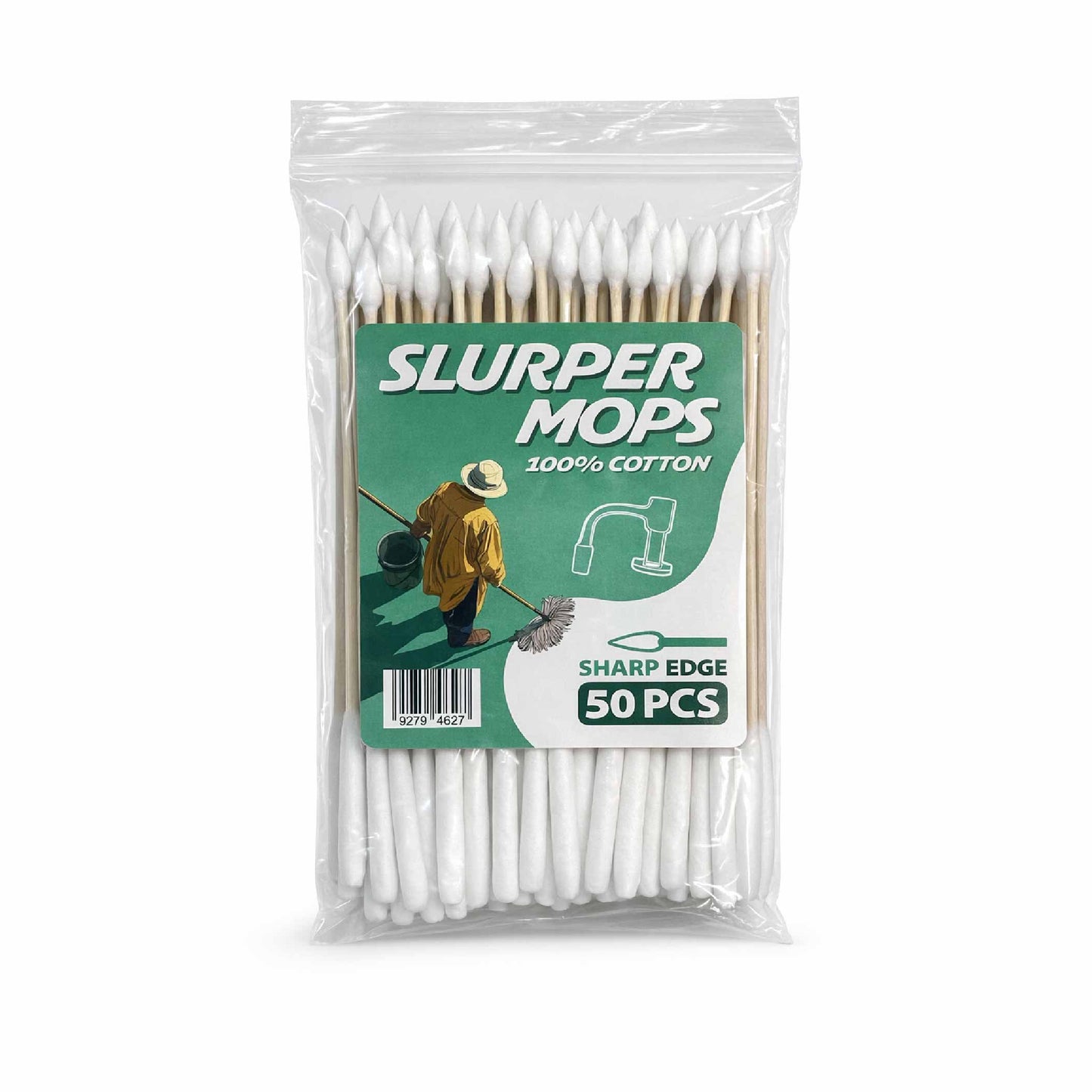 ČISTÍCÍ VATOVÉ TYČINKY SLURPER MOPS ŠPIČATÉ - 49KS/BALENÍ